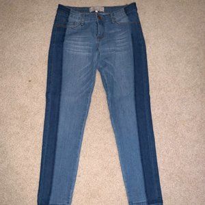 Cafe Denim Light/Dark Wash Skinny Jeans